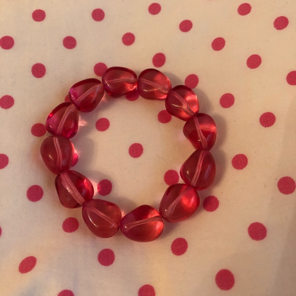 Funky Pink Beaded Bracelet